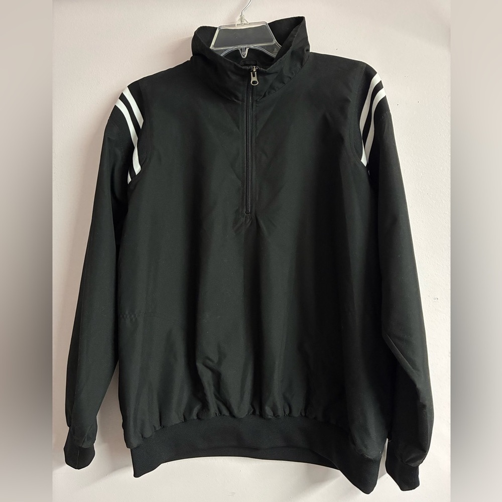 Smitty Men’s Baseball/Umpire Shell Pullover, Large, Black, Water Resistant